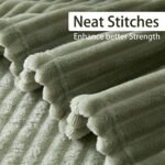 Geniospin 280GSM Soft Lightweight Throw Blanket – Fuzzy, Warm, and Breathable (Sage Green, 50"x60") - Image 3