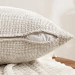 MIULEE Set of 4 Neutral Chenille Throw Pillow Covers 18x18 Inches for Boho Farmhouse Decor - Image 7