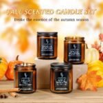 Scented Candle Set - 4 Natural Soy Wax Candles: Spice, Vanilla Cupcake, Apple Wreath, Hello Fall - Perfect Holiday Gift for Men & Women. - Image 2