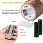 AKU TONPA Flameless Candles Set: Battery-Operated LED Pillar Candles with Remote & Timer, 3 Pack (4", 5", 6" Ivory Wax with Hemp Rope) - Image 7