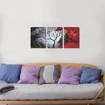 Wieco Art Cloud Tree 3-Piece Canvas Set: Modern Abstract Seascape Prints for Home Wall Decor. - Image 7