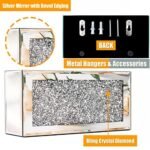 GOTHICO Mirrored Remote Holder: Wall-Mounted Diamond Bling Organizer for Remotes, Phones, Wallets (8.3"×2.5"×4") - Image 3