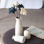 CEMABT Beige Ceramic Vase Set of 3 - Modern Boho Farmhouse Decor for Pampas Grass and Dried Flowers. Perfect for Shelves, Tables, and Entryways. - Image 8