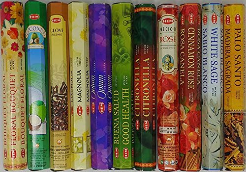 51L6FQOBMNL._SL500_.jpg Hem Incense Variety Pack - 12 Boxes, 20 Sticks Each, 240 Total - 45+ Minute Burn Time, 240g - Image 7