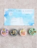 Handmade Tealight Soy Candles with Crystals and Herbs | Healing Energy & Aromatherapy Candles - Image 3