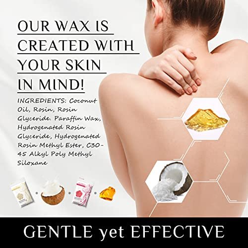 51N8t4q244L._SL500_.jpg KOTAMU Pink Wax Kit: Hot Wax Warmer for Hair Removal, Ideal for Face, Body & Sensitive Skin. - Image 4