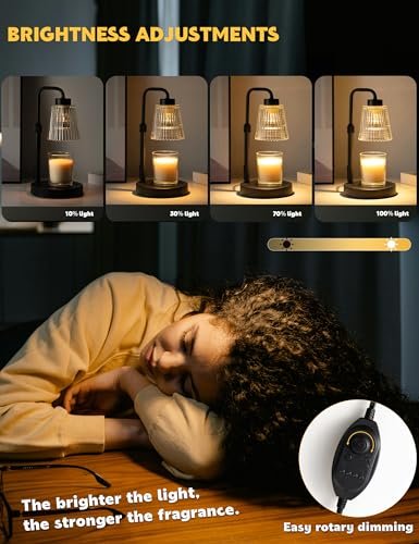 51PqJOjmBpL._SL500_.jpg GODONLIF Candle Warmer Lamp with Timer – Dimmable Wax Melt Warmer for Jar Candles, Ideal Birthday and Housewarming Gifts for Women and Moms. - Image 3
