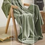 Geniospin 280GSM Soft Lightweight Throw Blanket – Fuzzy, Warm, and Breathable (Sage Green, 50"x60") - Image 6