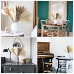 Dried Pampas Grass Decor - 100 Stems with Bunny Tails, Rustic Boho Flowers for Home, Weddings, and Parties (17", White & Brown) - Image 6