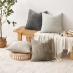 MIULEE Set of 4 Neutral Chenille Throw Pillow Covers 18x18 Inches for Boho Farmhouse Decor - Image 4