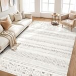 5x7 Soft Machine Washable Boho Moroccan Rug: Non-Slip Neutral Carpet for Living Room & Dining Room - Image 6