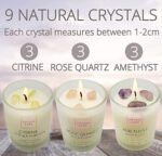 ORCHID AURA Soy Candles with Healing Crystals: Citrine, Rose Quartz, Amethyst. Set of 3, 2.47oz. Scents: Eucalyptus + Lemongrass, Jasmine + Sandalwood, Clary Sage + Lavender. - Image 5