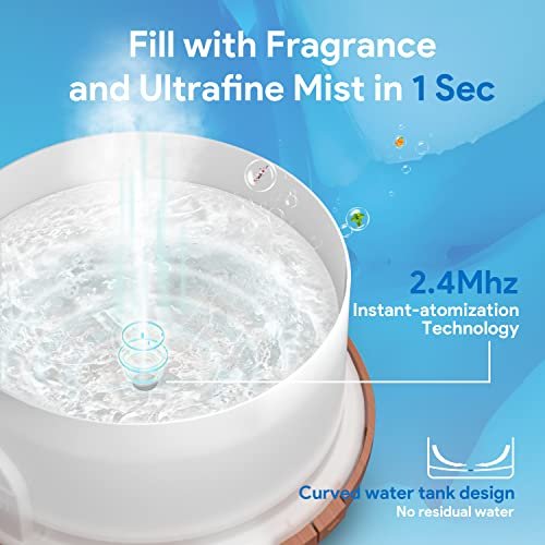 51WuILG7SSL._SL500_.jpg ASAKUKI 500ml Essential Oil Diffuser with Remote Control – 5-in-1 Ultrasonic Aromatherapy Humidifier, Timer & Auto-Off. - Image 3