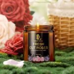 Fresh Cut Roses Scented Candle - 7oz Soy Candle Gift for Mother's Day, Lasts 50 Hours - Perfect Home Décor - Image 4
