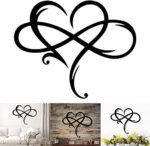 AOOLVY Infinity Heart Wall Decor: Unique Metal Art Love Sign for Home, Wedding, and Living Room (Black, 15.7x14 inch) - Image 8