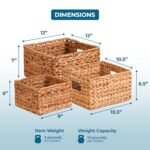 Honey-Can-Do Natural Wicker Storage Baskets - 3-Pack, Ideal for Organizing, Storage, and Gifts. - Image 7