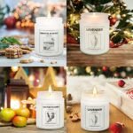4-Pack Lavender Scented Candles: 28 oz Aromatherapy Jar Set, Long-Lasting Natural Soy Wax Gift for Women. - Image 3
