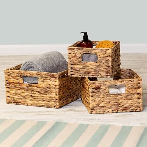 51b1KBLdhOL._SL500_.jpg Honey-Can-Do Natural Wicker Storage Baskets - 3-Pack, Ideal for Organizing, Storage, and Gifts. - Image 2