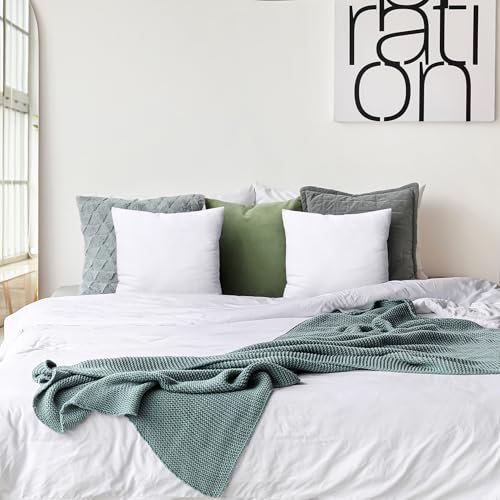 51bZ84ZdlCL._SL500_.jpg Utopia Bedding Throw Pillow Inserts (Set of 2, White) - 16x16 Inch Decorative Indoor Pillows for Bed and Couch - Image 4