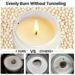 4-Pack Lavender Scented Candles: 28 oz Aromatherapy Jar Set, Long-Lasting Natural Soy Wax Gift for Women. - Image 6