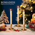Set of 2 Romadedi Gold Candlestick Holders for Taper Candles – Perfect for Weddings, Christmas Decor, and Table Centerpieces. - Image 3
