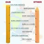 8PCS 9" Handmade Flat-Top Beeswax Taper Candles | Pure Brown Honeycomb Wax Candles - Image 5