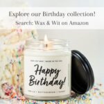 Wax & Wit Birthday Gifts for Women - Happy Birthday Candle, Vanilla & Buttercream, 9oz, 50 Hour Burn - Image 5