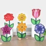 Justforjoyful 6Pcs Flower Spring Wooden Tiered Tray Decor – Rustic Tulips Centerpiece for Office & Home. Perfect for Easter & Summer Parties! - Image 4