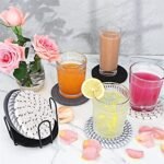 Drink Coasters Set of 4 - 8 Colorful Coasters for Living Room & Dining Table Decor - Image 5