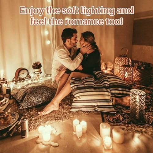 51hSwDPRkYL._SL500_.jpg Unscented Tealight Candles – Mini Votive Tea Lights with Cotton Wick for Home, Weddings, and Events - Image 4