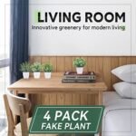 Der Rose 4-Pack Mini Artificial Greenery Potted Plants for Indoor Home, Office, and Bathroom Decor - Image 4