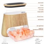 SALKING 2-in-1 Ultrasonic Essential Oil Diffuser & Himalayan Salt Lamp - 150ml, Auto Off, Cool Mist Humidifier - Image 7