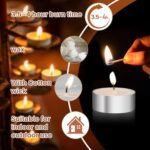 Unscented Tealight Candles – Mini Votive Tea Lights with Cotton Wick for Home, Weddings, and Events - Image 3