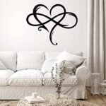 AOOLVY Infinity Heart Wall Decor: Unique Metal Art Love Sign for Home, Wedding, and Living Room (Black, 15.7x14 inch) - Image 4