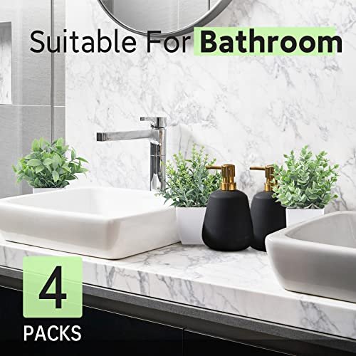 51koGQ4GpkL._SL500_.jpg Der Rose 4-Pack Mini Artificial Greenery Potted Plants for Indoor Home, Office, and Bathroom Decor - Image 5