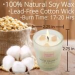 ORCHID AURA Soy Candles with Healing Crystals: Citrine, Rose Quartz, Amethyst. Set of 3, 2.47oz. Scents: Eucalyptus + Lemongrass, Jasmine + Sandalwood, Clary Sage + Lavender. - Image 6