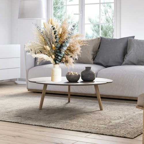 51lrzd-LqNL._SL500_.jpg Boho Green Pampas Grass Bouquet – Stunning Lavender & Eucalyptus Dried Flowers for Rustic Decor. - Image 6