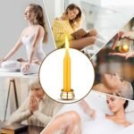 Threlaco 52 Pcs Mini Taper Candles for Mindful Meditation with Brass Holder & Canvas Bag – Perfect Yoga Gift! - Image 4