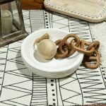 Paulownia Wood Hand-Carved Tray - Rustic 10" Decorative Bowl for Snacks, Coffee Table, and Weddings, Washed White. - Image 2