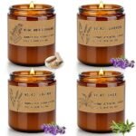 Aromatherapy Candle Gift Set: 4 Amber Jar Candles for Stress Relief, Meditation, Yoga & Spa - Perfect for Women! - Image 9