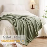 Geniospin 280GSM Soft Lightweight Throw Blanket – Fuzzy, Warm, and Breathable (Sage Green, 50"x60") - Image 2