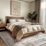 GENIMO 8x10 Vintage Area Rug: Machine Washable, Non-Slip, Lightweight Chenille for Living Room, Office, Bedroom, Dining Room in Light Taupe Brown - Image 9