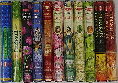 51tAD2gJTmL._SL500_.jpg Hem Incense Variety Pack - 12 Boxes, 20 Sticks Each, 240 Total - 45+ Minute Burn Time, 240g - Image 3