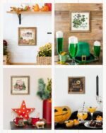 Putuo Decor Seasonal Framed Wall Art Set: Rustic Welcome Signs for Home, Kitchen, Office & Farmhouse. - Image 6