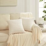 Fancy Homi 4-Pack 18x18 Inch Neutral Throw Pillow Covers for Rustic Farmhouse Boho Decor - Image 6