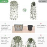 Mkono Faux Eucalyptus Plants in Rustic Galvanized Pots for Home Decor - Indoor Greenery for Living Room, Office, or Bathroom. - Image 4
