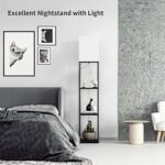 SUNMORY Modern Floor Lamp with Shelves, 3-Color Temperature Bulb, Ideal for Living Rooms & Bedrooms (Black) - Image 5