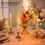 Set of 2 Romadedi Gold Candlestick Holders for Taper Candles – Perfect for Weddings, Christmas Decor, and Table Centerpieces. - Image 4