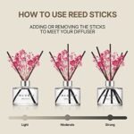 COCODOR White Jasmine Reed Diffuser Set 6.7oz - Home Fragrance with Sticks for Bathroom Decor - Image 4
