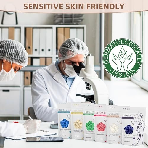 51wG7LP2VtL._SL500_.jpg KOTAMU Pink Wax Kit: Hot Wax Warmer for Hair Removal, Ideal for Face, Body & Sensitive Skin. - Image 8